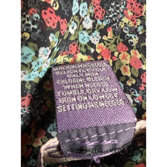 Suzie Couture Floral Fairy Cottagecore Semi Sheer Long Sleeve Dress Size M - Picture 4 of 4